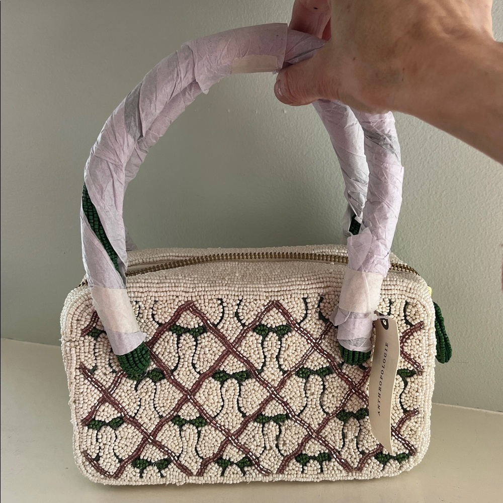 BEADED BOX-SHAPED BAG - Picture 2 of 7